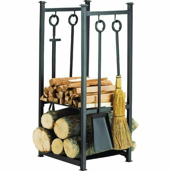 Do It Best Home Impressions Fireplace Tool Set with Log Rack LT03ORB